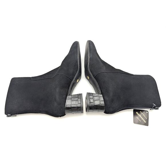 Ron White Odelia Suede Weatherproof Heel Bootie Women's Black Size US8.5 EU39 - Picture 4 of 11
